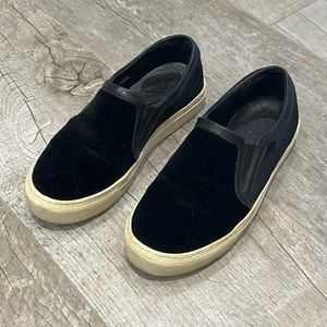 Sandro Paris Velvet Slip On Sneakers